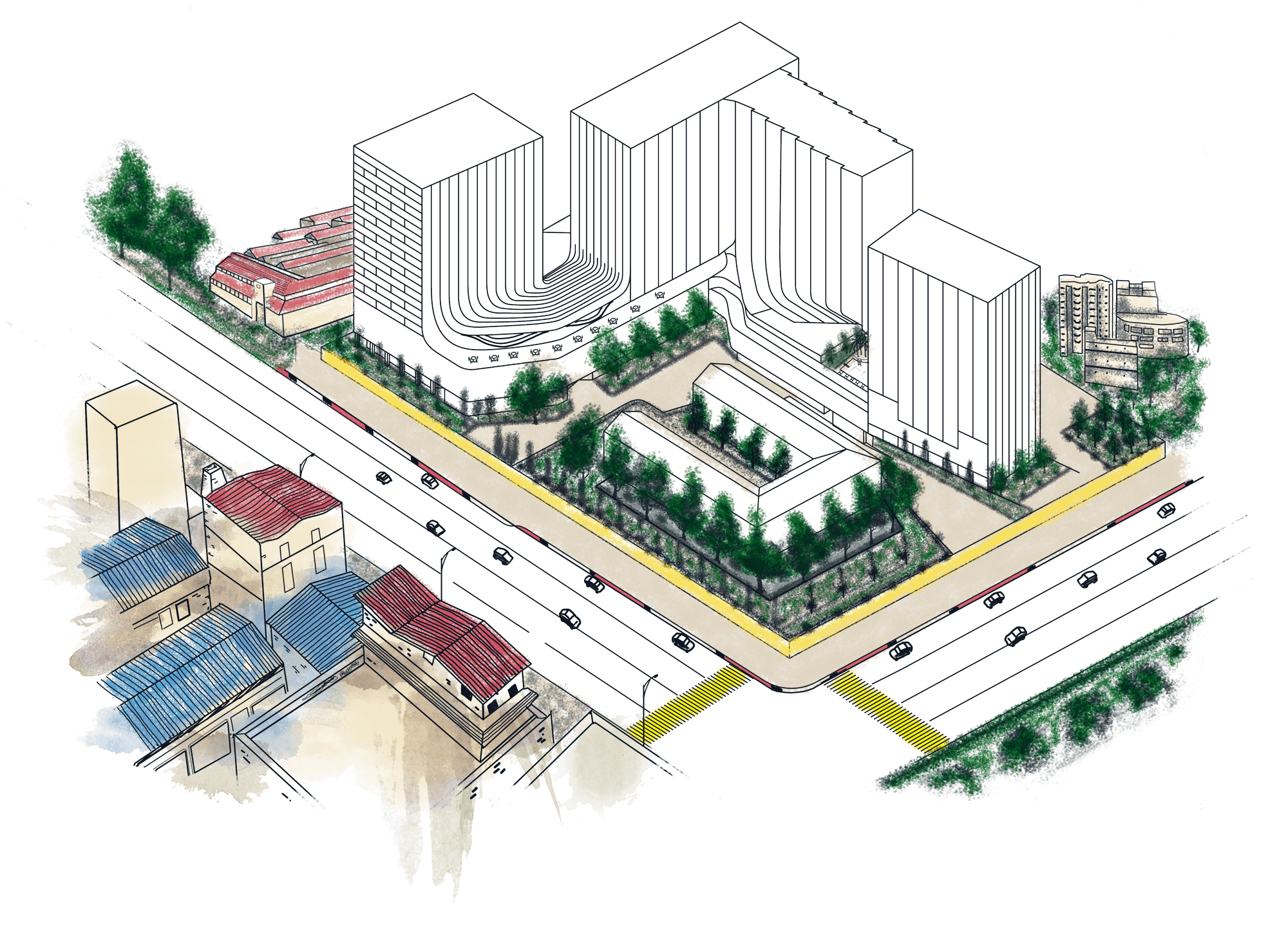 Yoma Central Isometric Map Colored